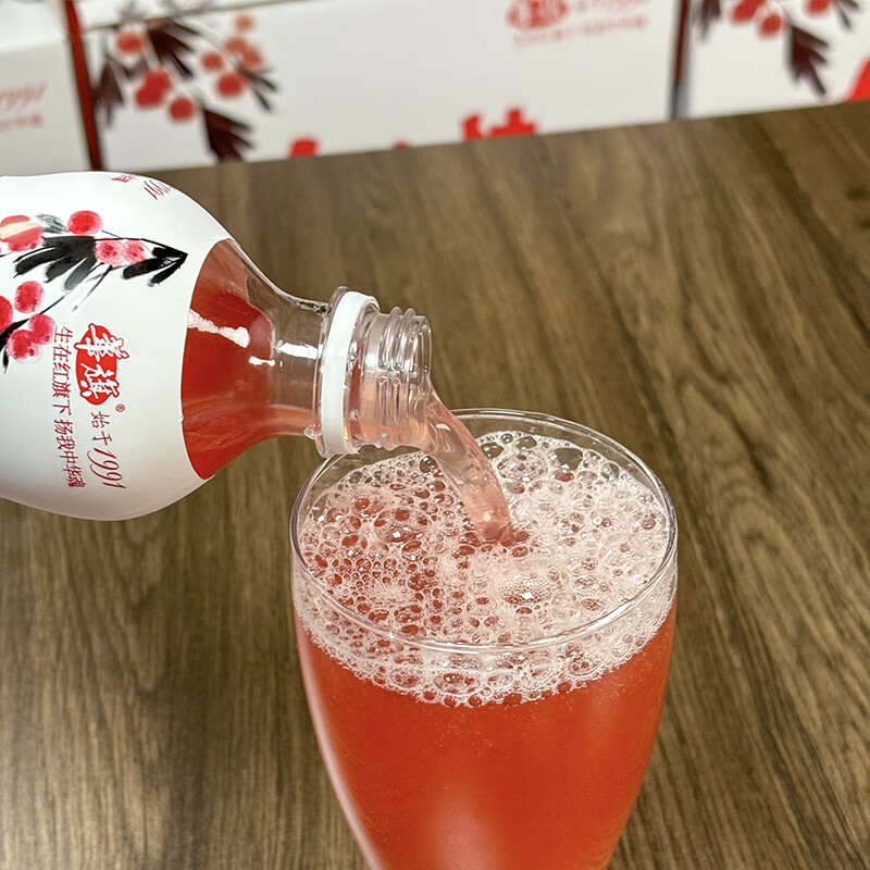 華旗大山楂 华旗气泡山楂果汁饮料 富含果汁≥30% 气泡十足 口感酷爽 500ml*4瓶