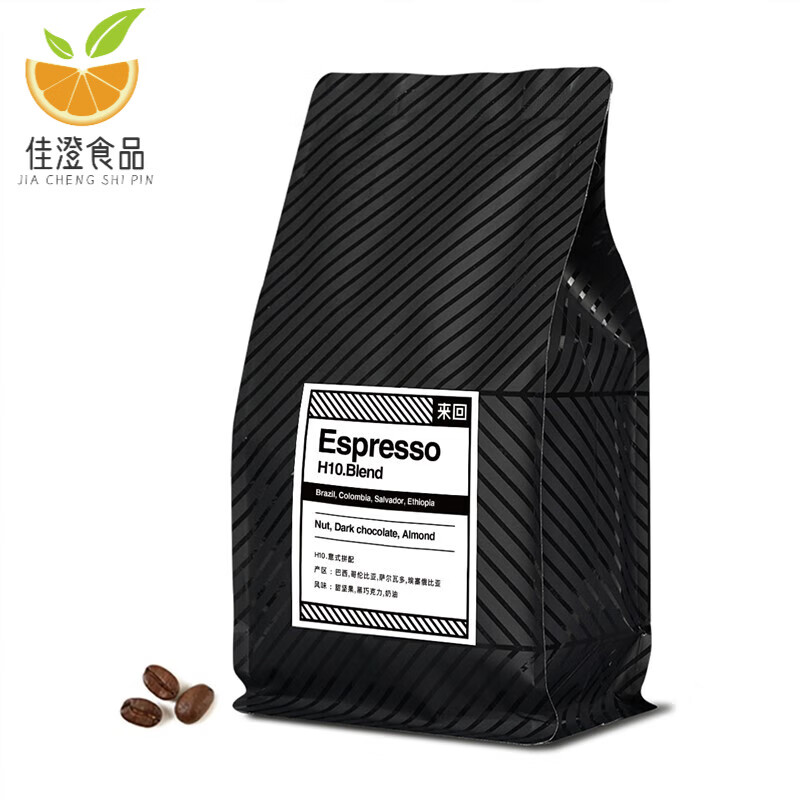 GJXBP来回咖啡 H10阿拉比卡低酸高甜油脂丰富中深度烘焙意式拼配咖啡豆 中深烘焙/咖啡豆 500g