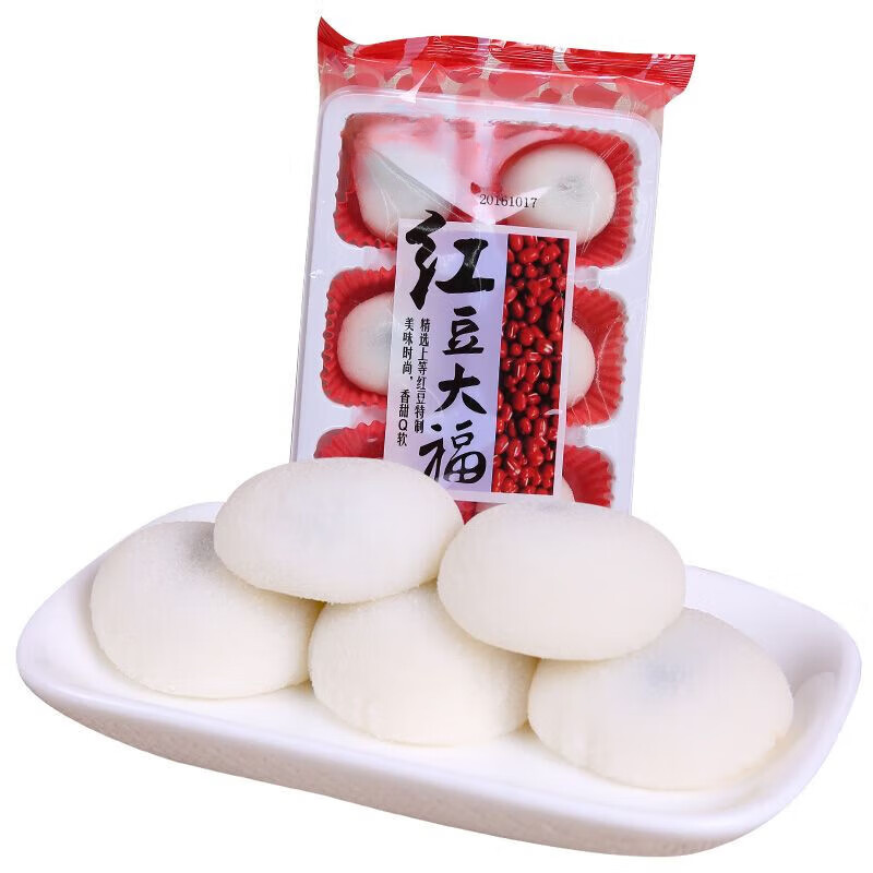 古蜀味道红豆大福132g驴打滚软糯米糍团子台式麻薯红豆味糕点休闲点心