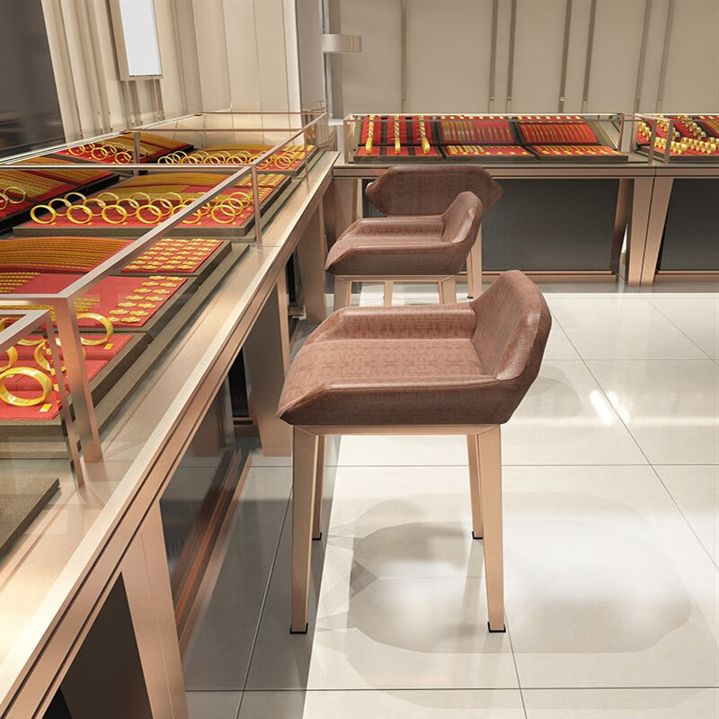 澳颜莱 珠宝店专用椅子 珠宝店专用椅子金店柜台前台高脚靠背椅收银台