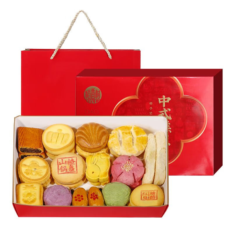 稻香村北京糕點(diǎn)京八件禮盒1375g多款傳統(tǒng)手工點(diǎn)心零食過節(jié)送禮 [28餅18味]1375g禮盒+禮袋