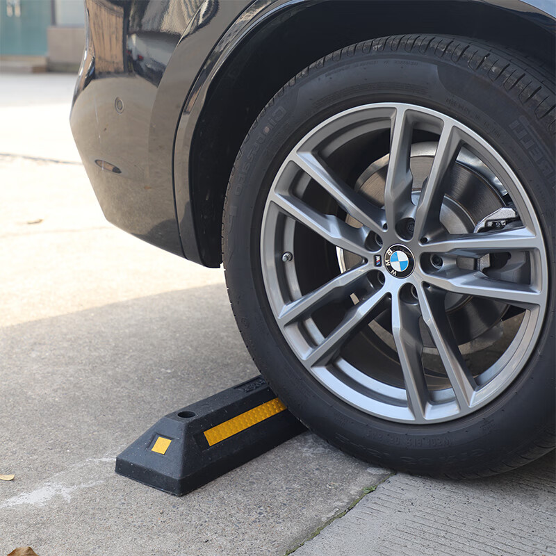 酷莱普停车位挡车位限位器橡胶车轮定位器倒车止步器停车挡车器两个装