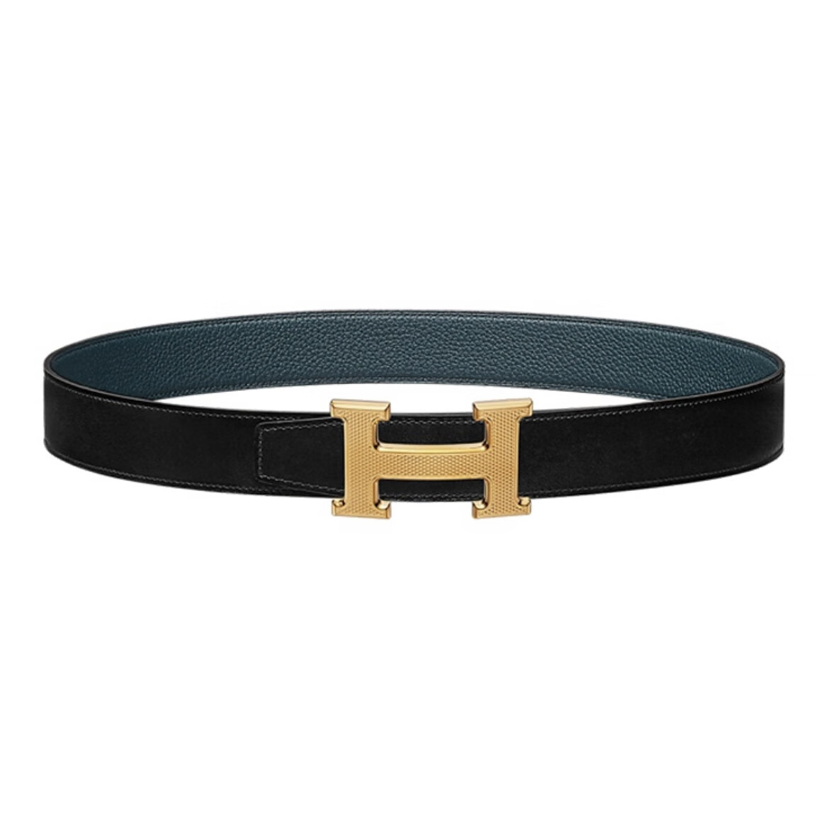 爱马仕 小牛皮 h扣头 经典款 男士 双面腰带 3.