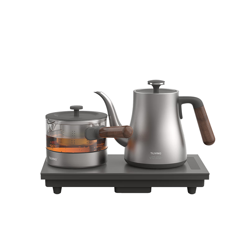 TILIVING（鈦立維）純鈦茶臺燒水壺全自動上水壺電熱水壺電茶爐煮茶器套裝嵌入式一體機茶盤電水壺茶壺1.1L
