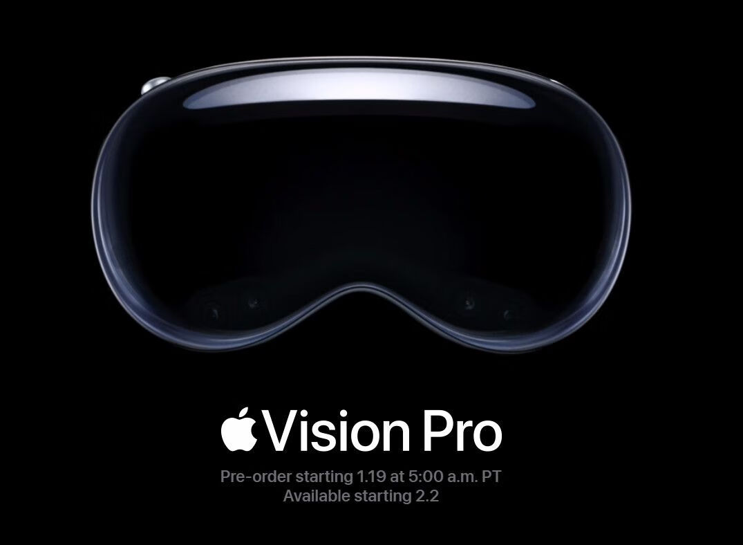 Apple Vision Pro VR眼镜头盔 空间计算操作系统 双芯设计 VR头戴显示器 Vision Pro 白色 1TB