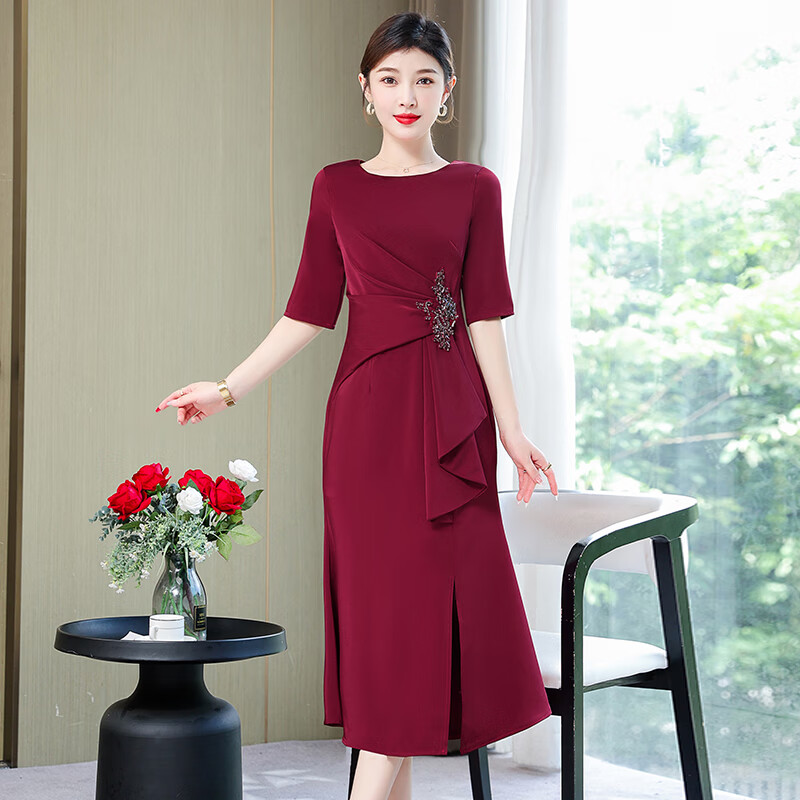 京功五一参加婚礼的女款服装喜婆婆婚宴装夏季长辈妈妈岳母参加婚礼服
