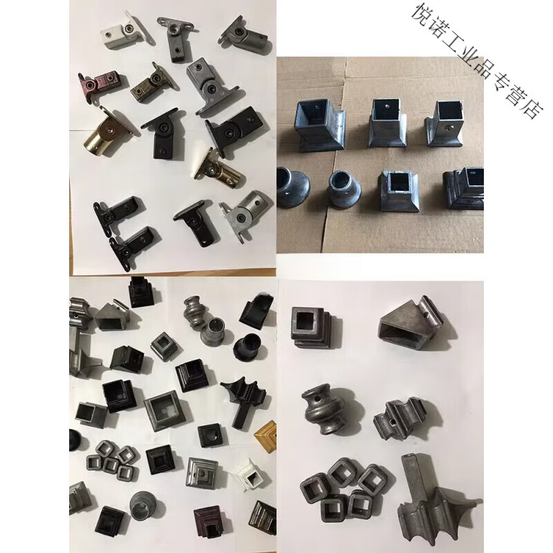 oemg铁艺楼梯扶手立柱围护栏杆外侧挂斜坡室内外铝摇头底座安组装配件