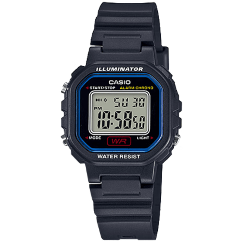 卡西欧(casio)手表 女士小方块树脂计时闹钟户外多功能运动防水腕表