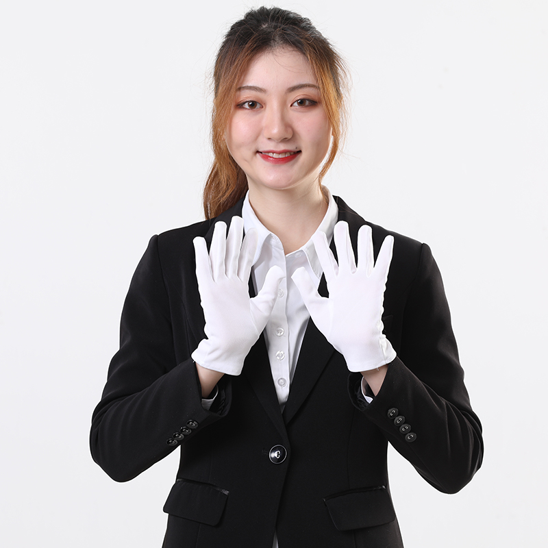 鹿色 超薄礼宾 三筋手套 白三筋手套礼仪阅兵保安检阅酒店表演升旗