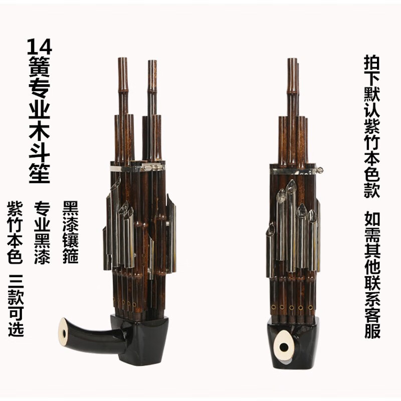 贤怀达笙乐器初学者方笙精致14簧17簧21簧圆笙扩音降e降bcd紫竹笙 14