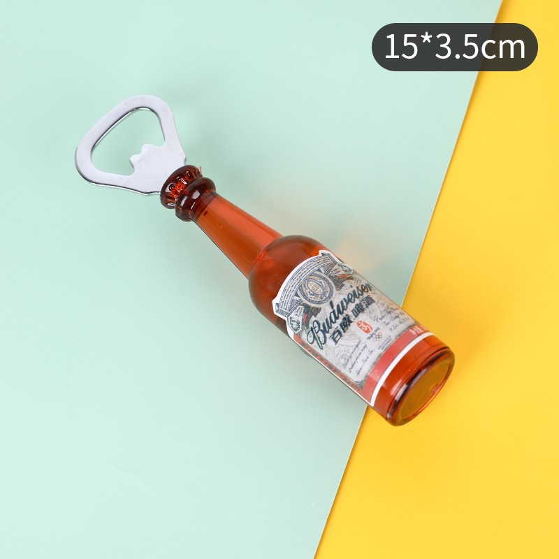 墙面装饰贴创意冰箱贴酒瓶起子磁力贴吸磁贴啤酒开瓶器墙贴 百威啤酒