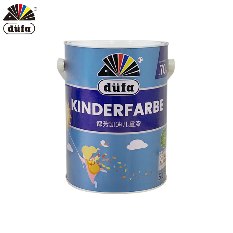 都芳凯迪儿童内墙漆5l墙面漆家用水性涂料室内乳胶漆儿童房适用 白色