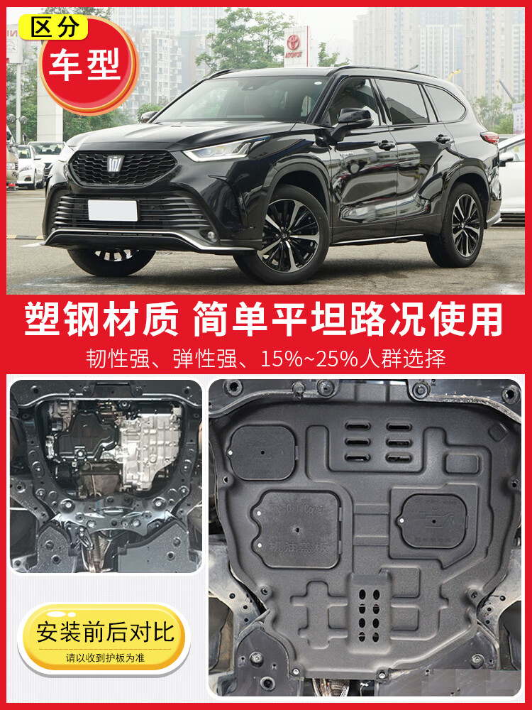 千驰嘉适用21-23款丰田皇冠陆放发动机下护板底盘护板汽车配件2023