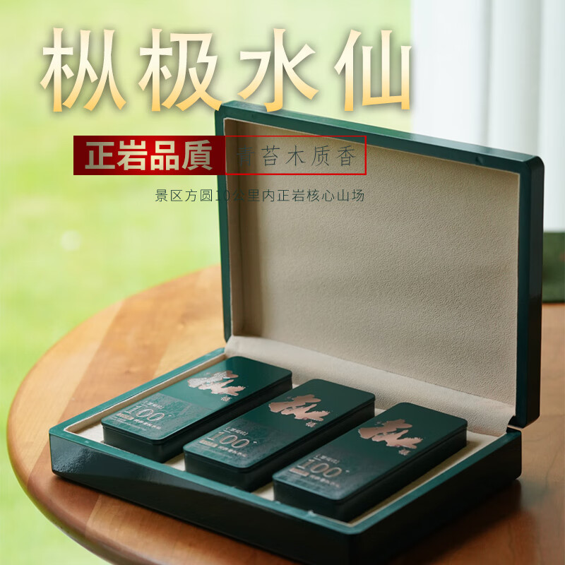 白皮枞极肉桂武夷岩茶正岩肉桂茶高端岩茶礼盒装大红袍茶礼盒48g装 老