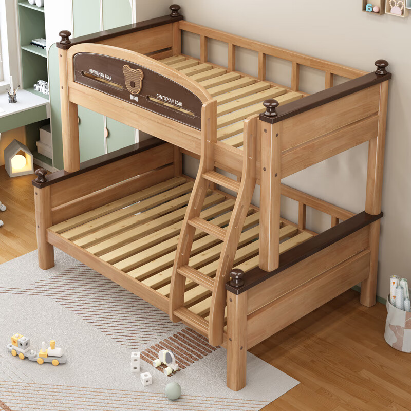 松堡王國(guó)全實(shí)木上下床錯(cuò)位型上下鋪雙層木床兒童床高低床男女雙人床 上下床 1200mm*1900mm