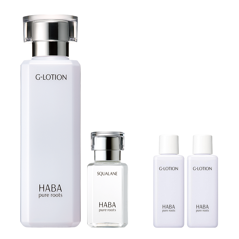 HABA 七夕情人节礼物送礼 补水滋润套装(G露180ml+精纯美容油15ml 赠:美容油4ml+柔肤水20ml) 补水保湿