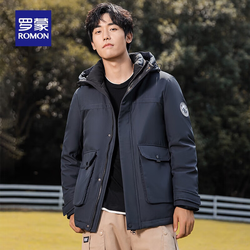 ���ɣ�ROMON����ʿ�̿���ñ���籣ů���޷�2023�ﶬ�¿�ٴ�����ʱ������ ����ɫ L 175(�ʺ�115-130��)