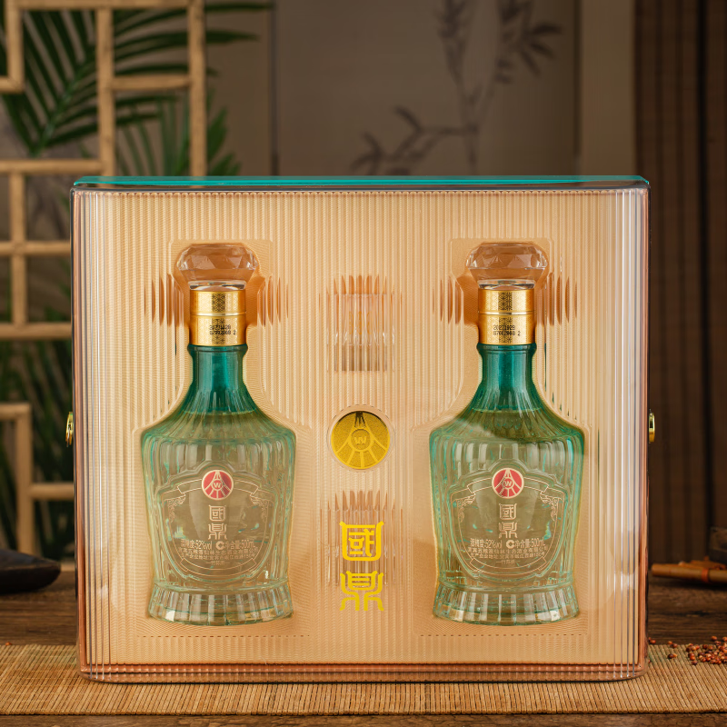 五粮液仙林生态 国鼎 52度 竹荪酒  商务宴请 聚会 送礼 亚克力包装 52度 500mL 2瓶 双支装礼盒