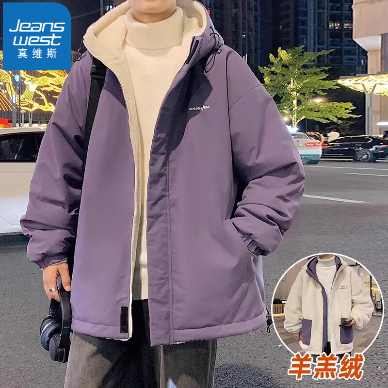 ���ڲ�������ά˹��Jeanswest�������˫�洩�ﶬ�������м��޼Ӻ�ů��ñ��ʿ�ް������� ��ɫ XL ������145-160� 145Ԫ