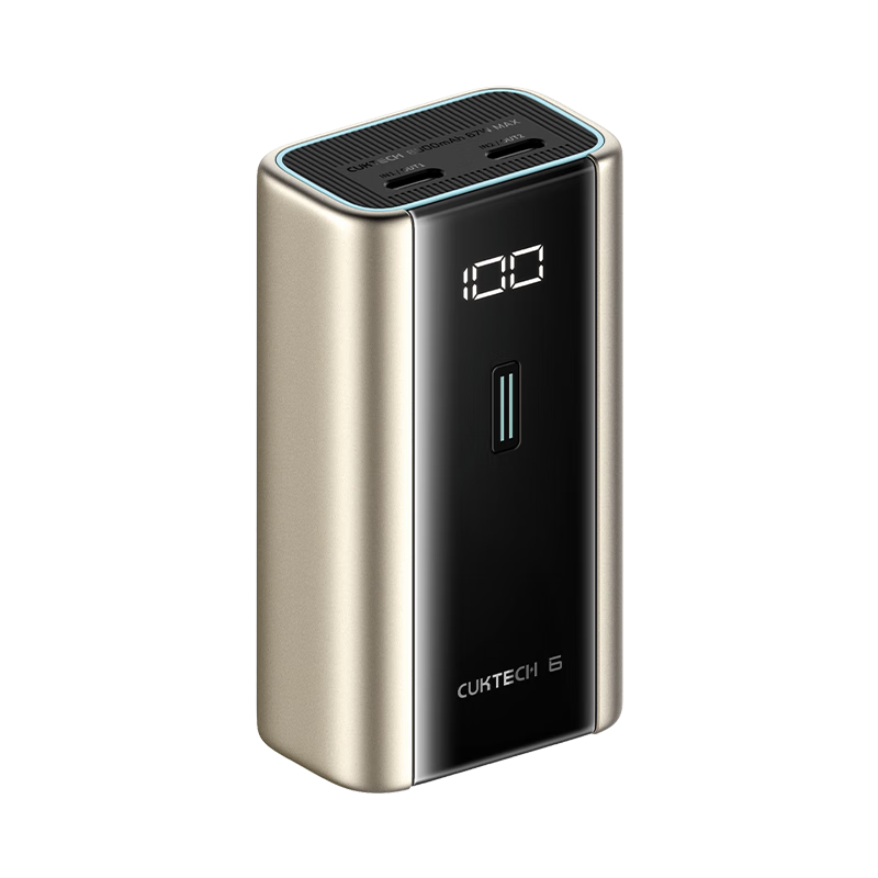 国补、PLUS：CUKTECH/酷态科 6号超级电能块 移动电源 6000mAh 55W