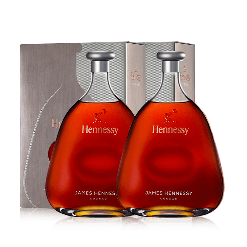 轩尼诗(hennessy)詹姆士干邑白兰地700ml*2礼盒装进口洋酒 2瓶 700ml