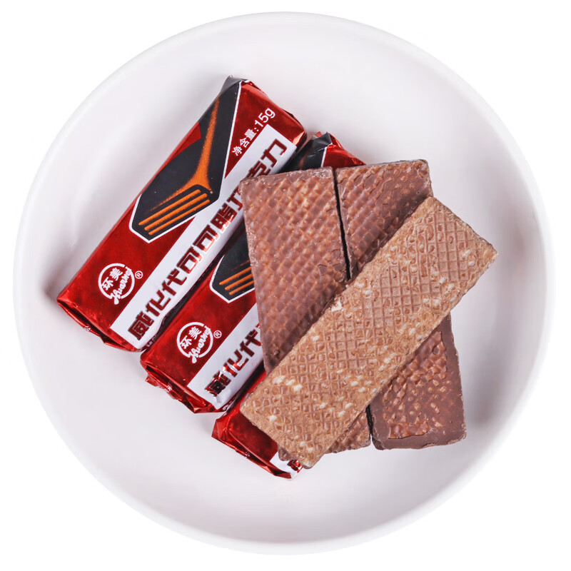 凛东8090后经典怀旧零食九州环美巧克力威化代可可脂老式手工饼干