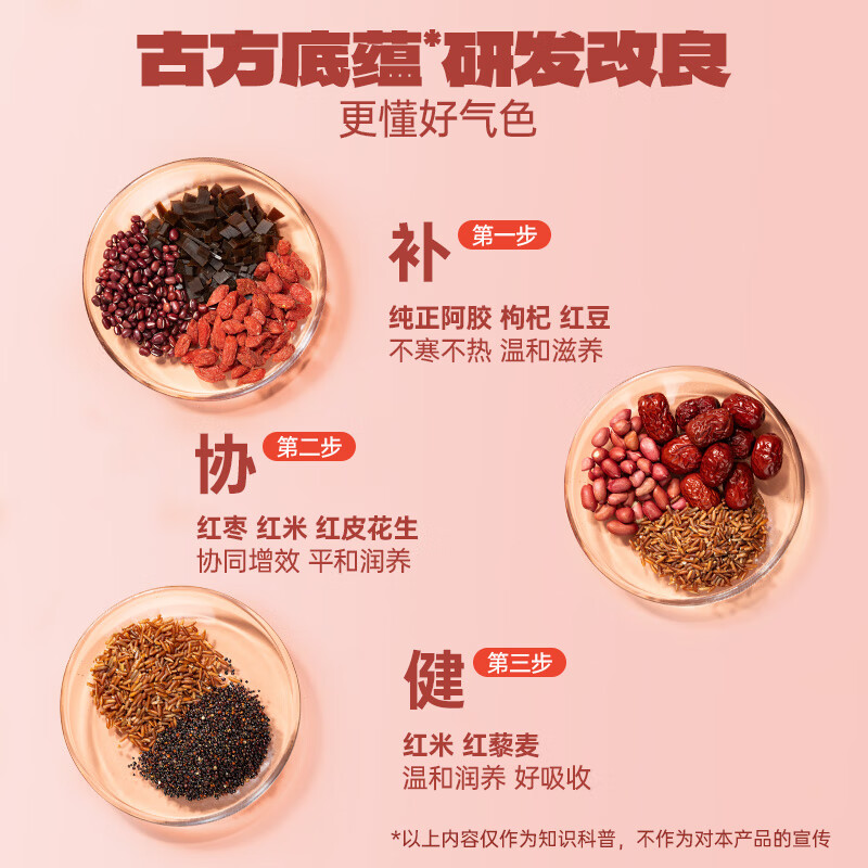老金磨方芝麻核桃黑豆粉阿胶红枣红豆粉山药葛根玉米粉早餐五谷杂粮即食 阿胶红枣红豆粉400g