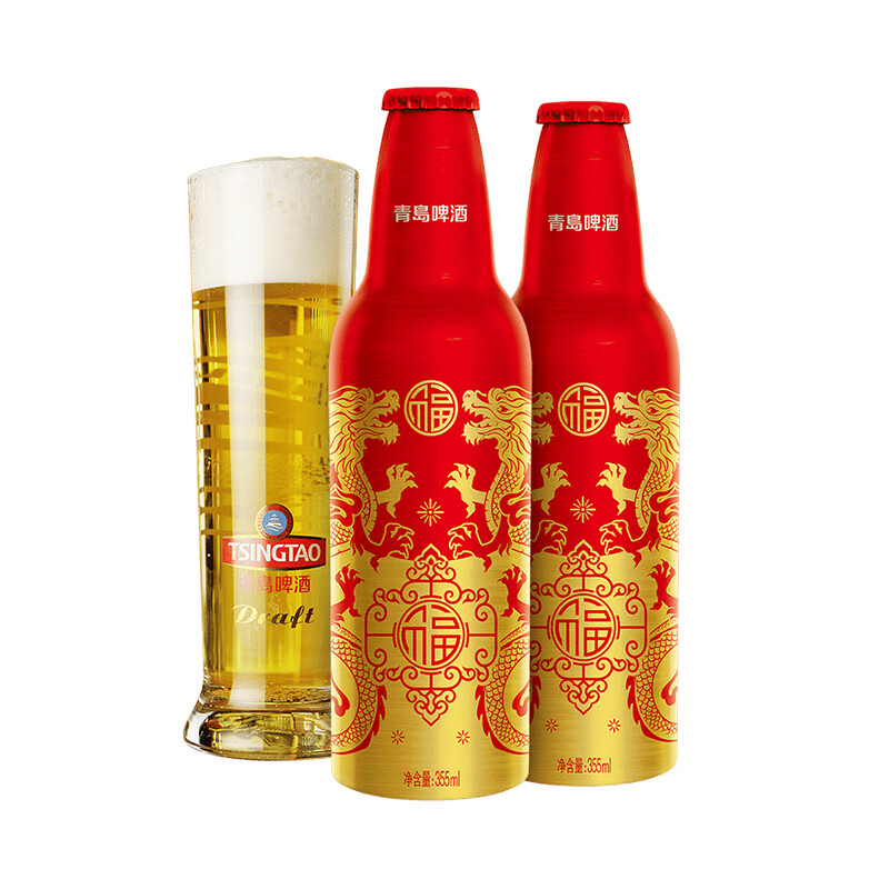 青岛啤酒（TsingTao） 鸿运当头龙年版 355mL 1