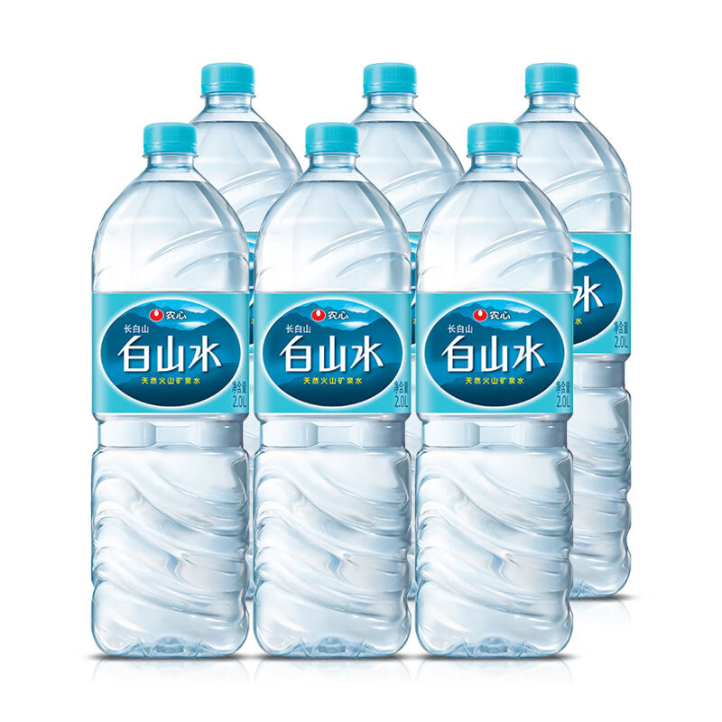 农心白山水长白山天然矿泉水整箱塑包 适宜泡茶饮用水 2L*6瓶