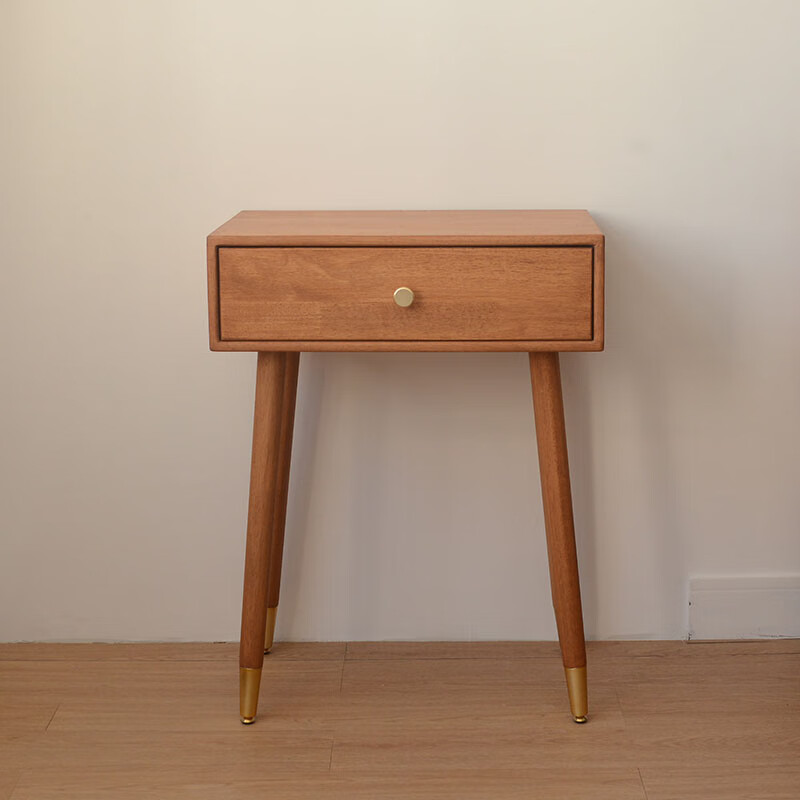 abdt北欧实木梳妆台小型日式樱桃木色卧室简约现代小户型迷你轻奢化妆