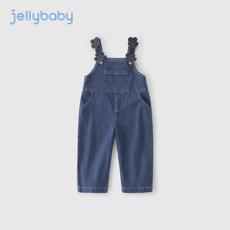 JELLYBABY������Ů����2024Ůͯ����ţ�п��ͯ����ֱͲ����ʱ�ֶ�ͯ��װŮ ţ���� 110CM