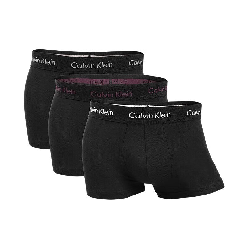 Calvin Klein 男士内裤平角裤四角裤3条装0000u2664g H55 M In Black