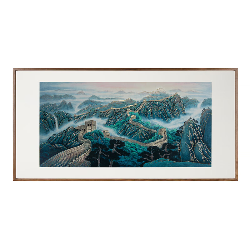 铜师傅手工錾刻铜雕画《众志成城》万里长城客厅玄关背景墙装饰画 宽