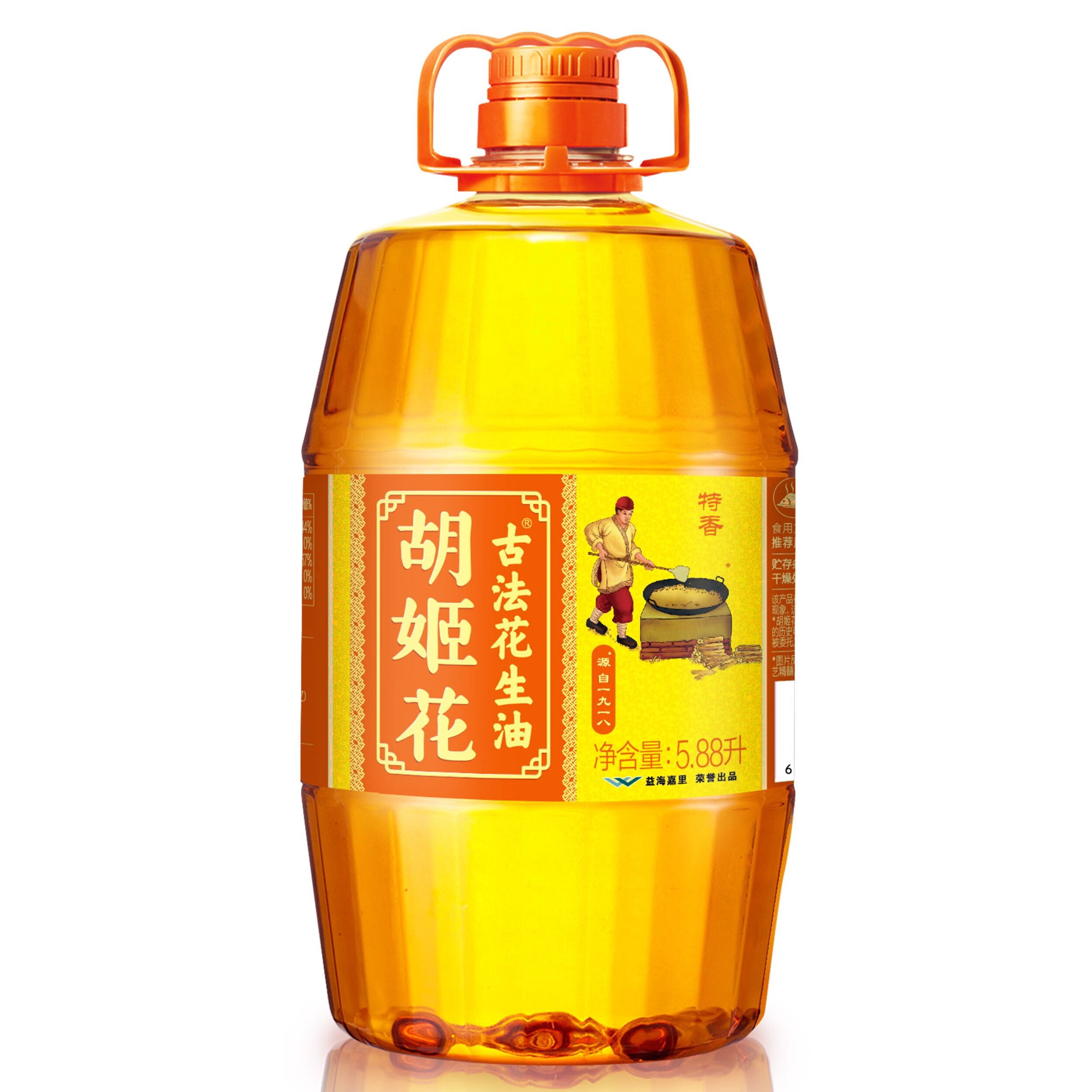 胡姬花 古法花生油 5.88L 浓郁原香食用油 食用油家用炒菜物理压榨