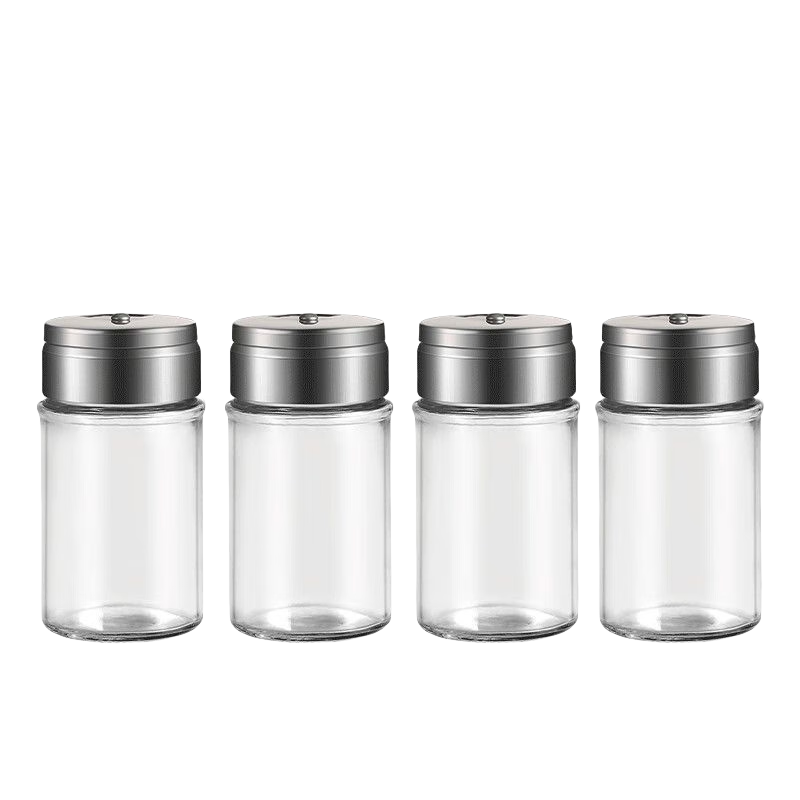 夢(mèng)庭(MENGTING)調料盒鹽罐調料瓶調料罐廚房家用防潮防蟲(chóng)調味瓶4只裝