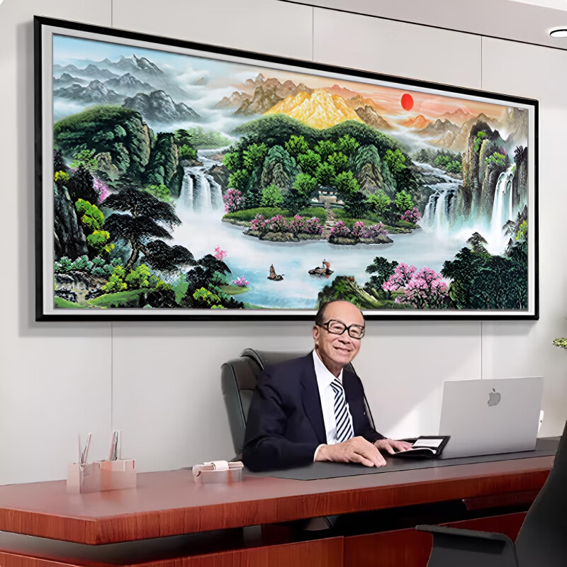 御贡坊清明上河图2000片拼图3000片高清挂图3300片世界客厅背景墙面装饰 千里江山图3300片拼图247*50厘米