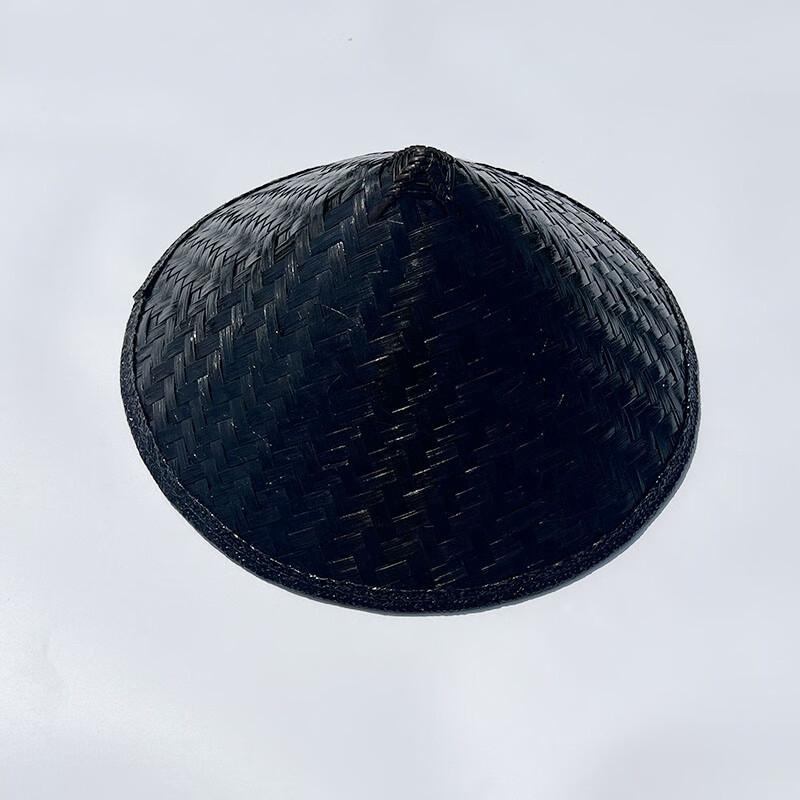 若文斗笠帽侠客竹编黑色斗笠武侠舞台演出道具帽男女侠客表演古风蓑衣