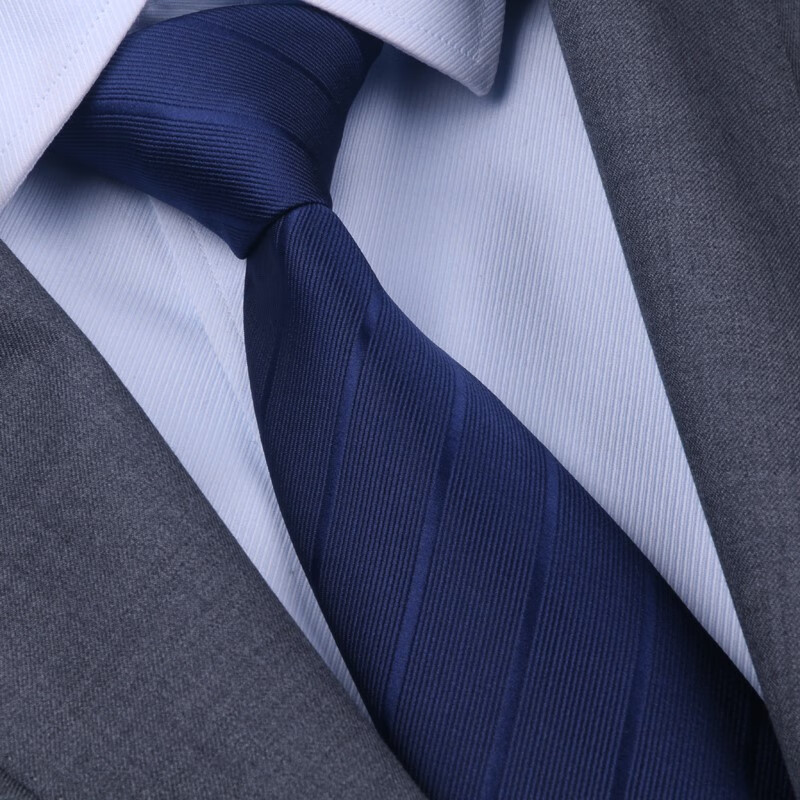 正装商务拉链式免打结休闲西服易拉得领带潮流z 8cm拉链款热卖蓝领带