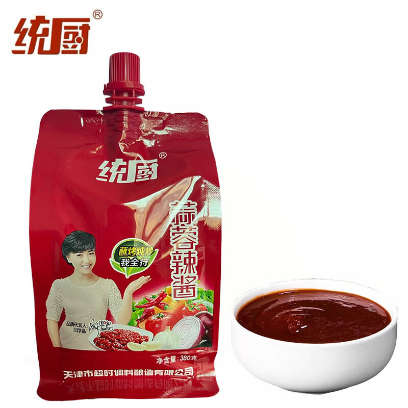 统厨蒜蓉辣酱380g*4袋蒜蓉辣椒酱山东淄博烧烤专用卷饼东北烧烤烤酱