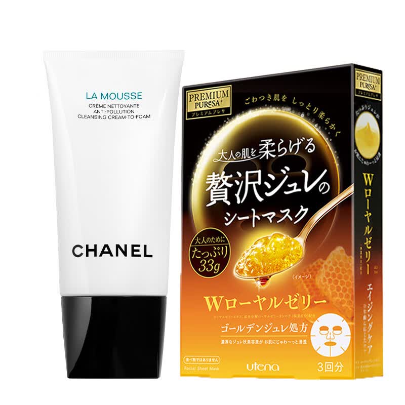 香奈儿(chanel)山茶花洗面奶150ml *佑天兰贴片式果冻面膜 双效蜂王乳