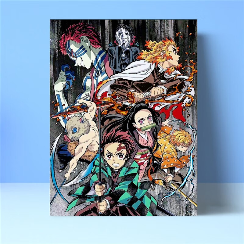 妙普乐动漫数字油画 鬼灭之刃数字油画卡通动漫diy手绘填色充减压善逸