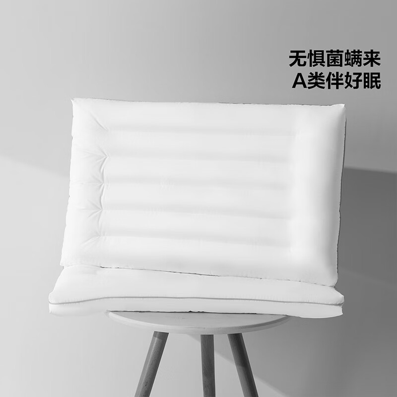 百丽丝水星集团出品 A类可水洗枕头颈椎枕 酒店纯棉抗菌枕芯单只装 全棉抗菌防螨可水洗枕 48cm×74cm
