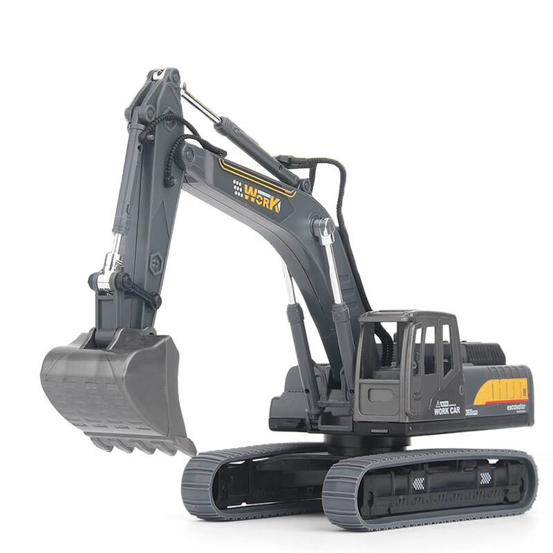 绿野客合金玩具车小汽车挖掘机模型仿真车模工程车摆件玩具卡车儿童