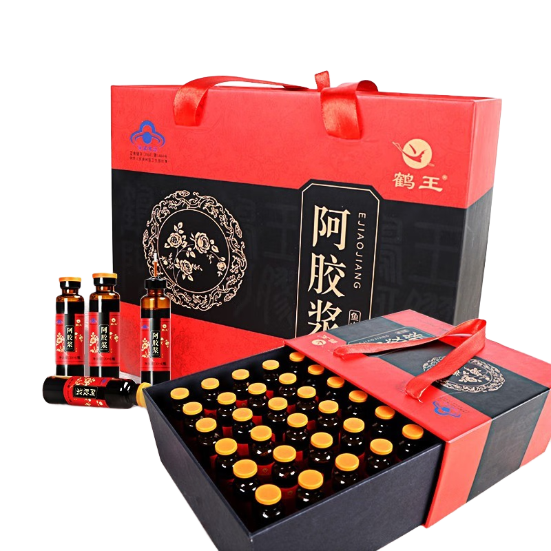 鶴王阿膠漿口服液30g*20支禮盒裝阿膠液改善營(yíng)養性貧血補氣血送長(cháng)輩 阿膠漿禮盒*1盒裝 用于身體虛弱免疫力低下補血養血