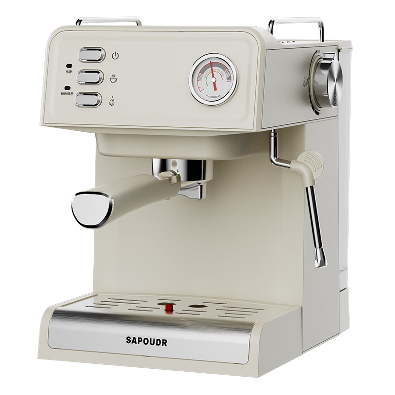 赛普达 EC35半自动意式家用20Bar压油脂小型蒸汽打奶泡一体浓缩带压力表咖啡机