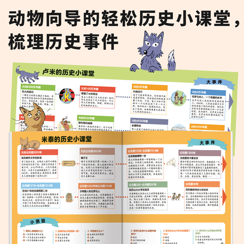历史真有趣4册 埃及中世纪史前时代凡尔赛超多知识点 用漫画讲历史趣味故事儿童书历史书儿童6-12岁一二三四五年级课外必读中小学教辅 尾页含小测验 历史类 历史真有趣