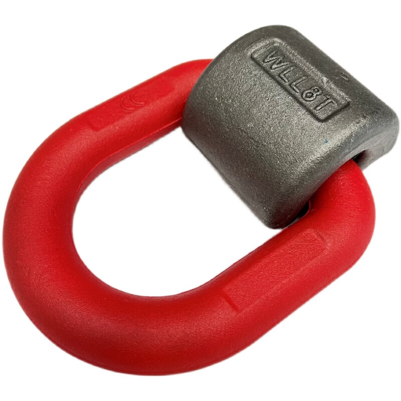 沁岑模锻焊接D型环 带弹簧 起重吊环吊耳高强度d型环 1.12T模锻焊接环