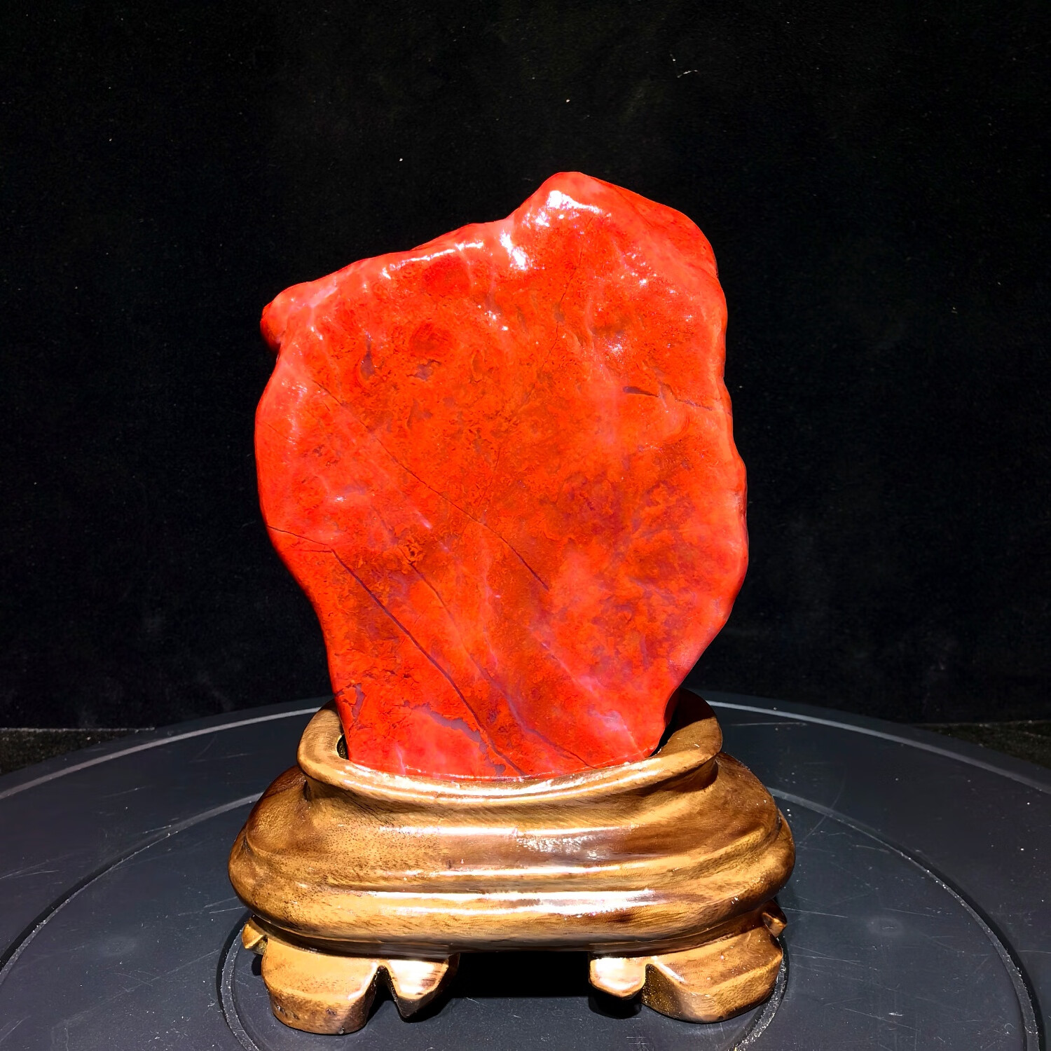 大红袍 奇石鸡血石矿石玉石观赏石摆件 尺寸10-4-18cm 重2.7斤