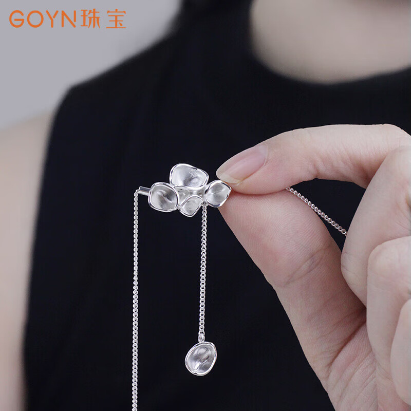 goyn白珊瑚项链择撎s925银原创珊瑚项链饰品女小众设计高级感百搭ins