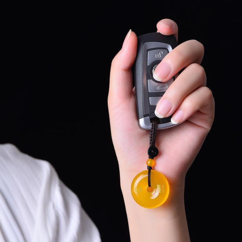 五行缺土补土吊坠男女款五行属土坤为地钥匙扣项链玛瑙平安扣麒麟